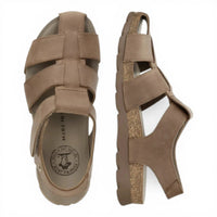 Sandales Stanley C8 pour hommes, imperméables, en cuir taupe.