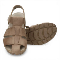 Sandales Stanley C8 pour hommes, imperméables, en cuir taupe.