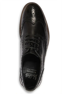Stokes - Chaussures Richelieu à lacets en cuir noir pour homme