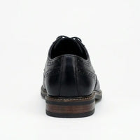 Stokes - Chaussures Richelieu à lacets en cuir noir pour homme