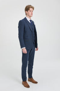 Costume en laine bleu marine Peaky Blinders pour homme