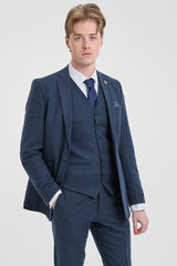 Costume en laine bleu marine Peaky Blinders pour homme