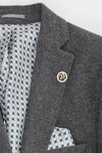 Costume en laine grise pour homme