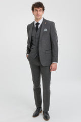 Costume en laine grise pour homme