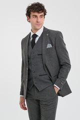 Costume en laine grise pour homme