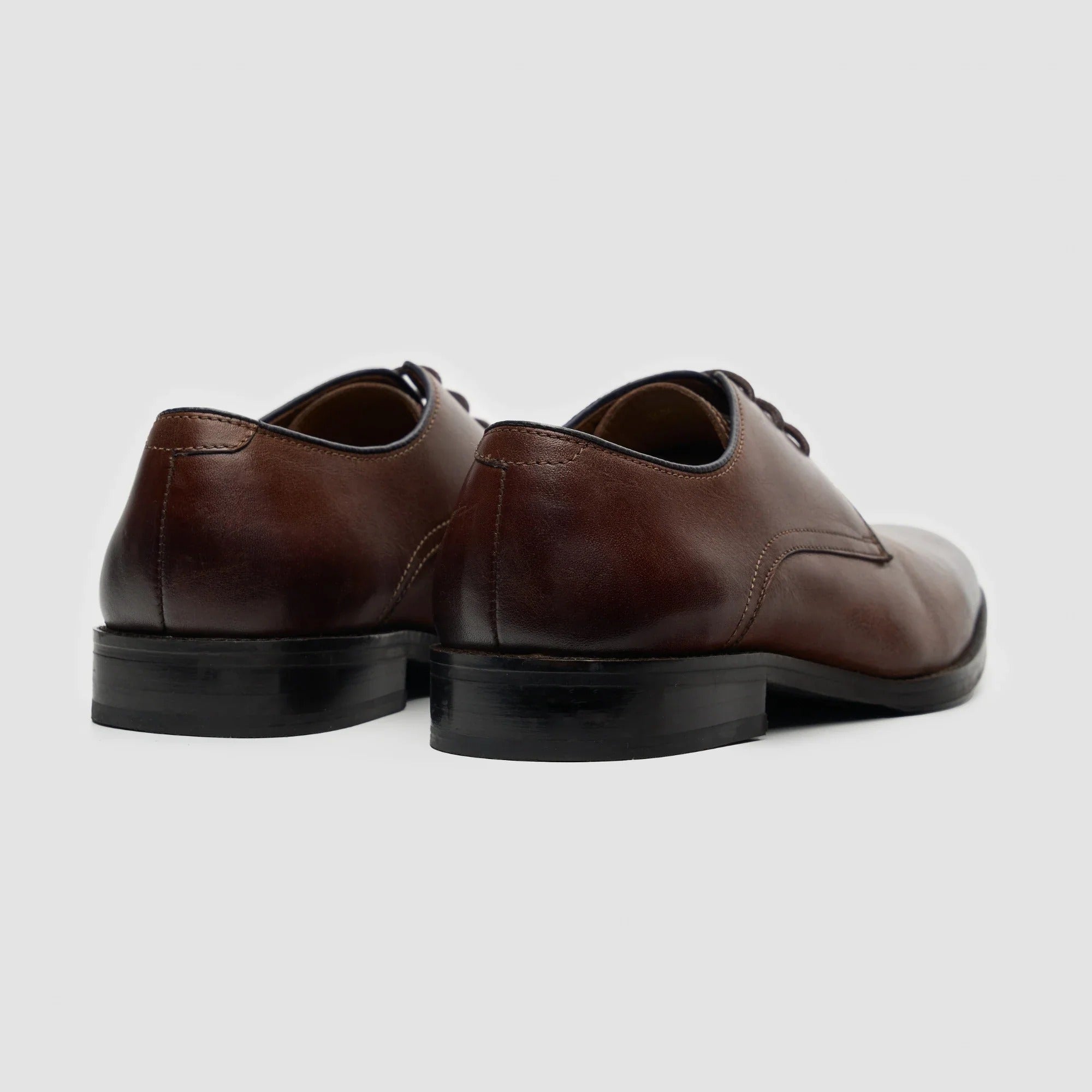 Taylor - Chaussures Derby classiques à lacets en cuir marron pour hommes