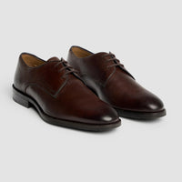 Taylor - Chaussures Derby classiques en cuir marron chocolat pour hommes