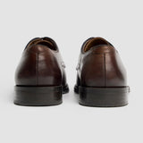 Taylor - Chaussures Derby classiques en cuir marron chocolat pour hommes