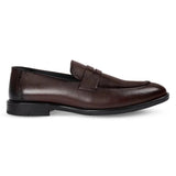 Mocassins penny classiques en cuir marron pour hommes Ted