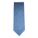 Men's Tie Pocket Sqaure Set Formal Solid Necktie - Sky Blue