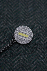 Thomas - Blazer classique en tweed à chevrons vert olive pour homme