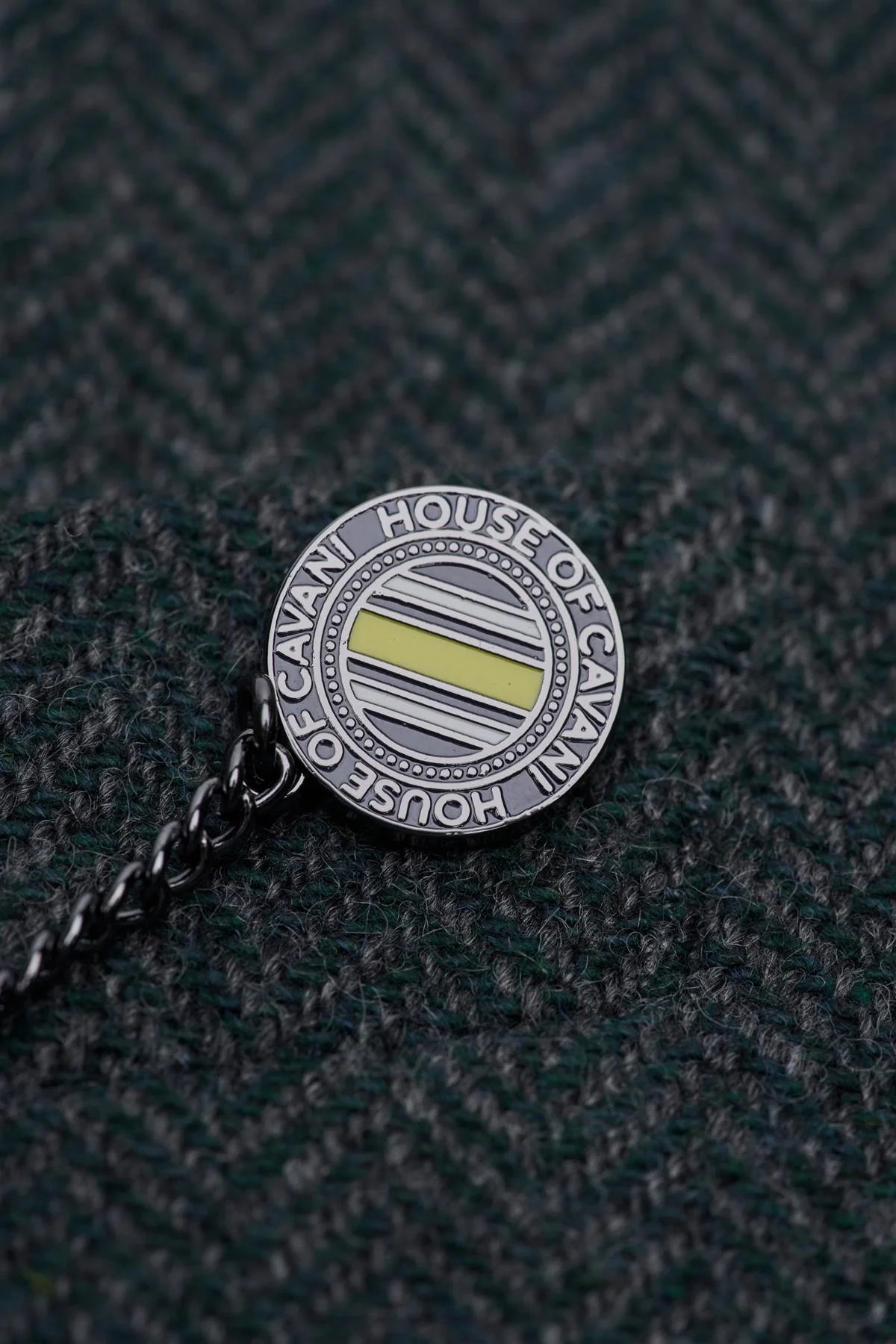 Thomas - Blazer classique en tweed à chevrons vert olive pour homme