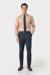 Pantalon habillé à carreaux marine pour homme Torino