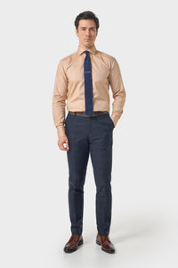 Pantalon habillé à carreaux marine pour homme Torino