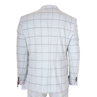 TP-33 - Costume trois pièces pour homme, coupe ajustée, à carreaux gris