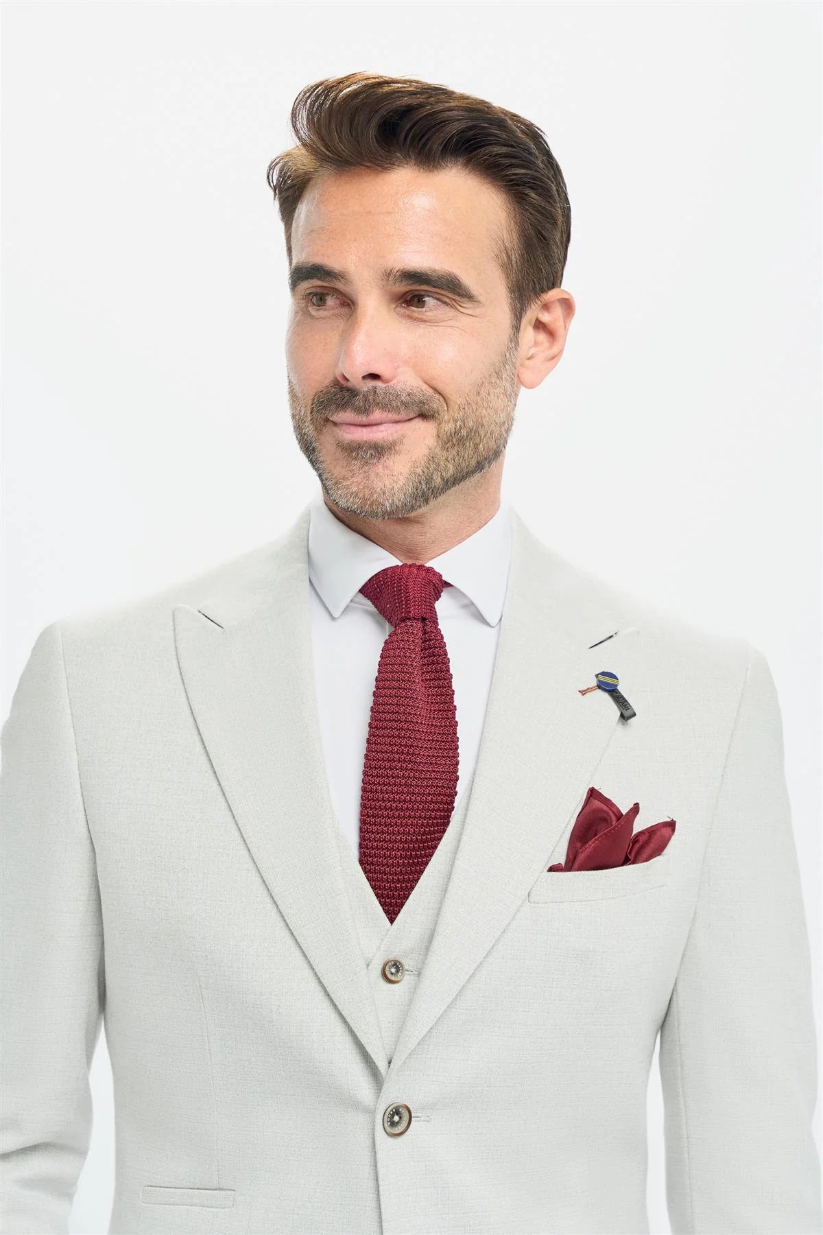 Tropez - Blazer gris pour homme, coupe ajustée