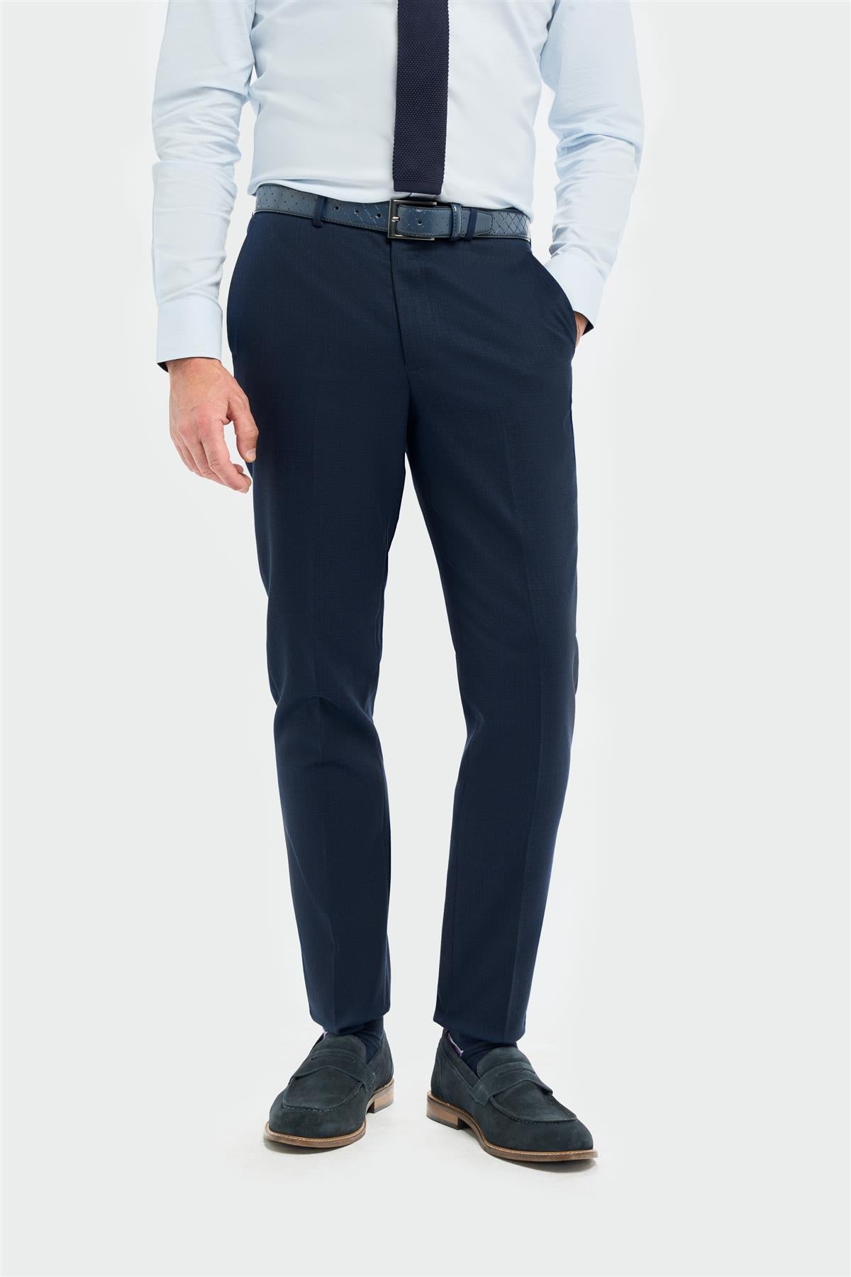 Tropez - Pantalon de costume bleu marine pour homme