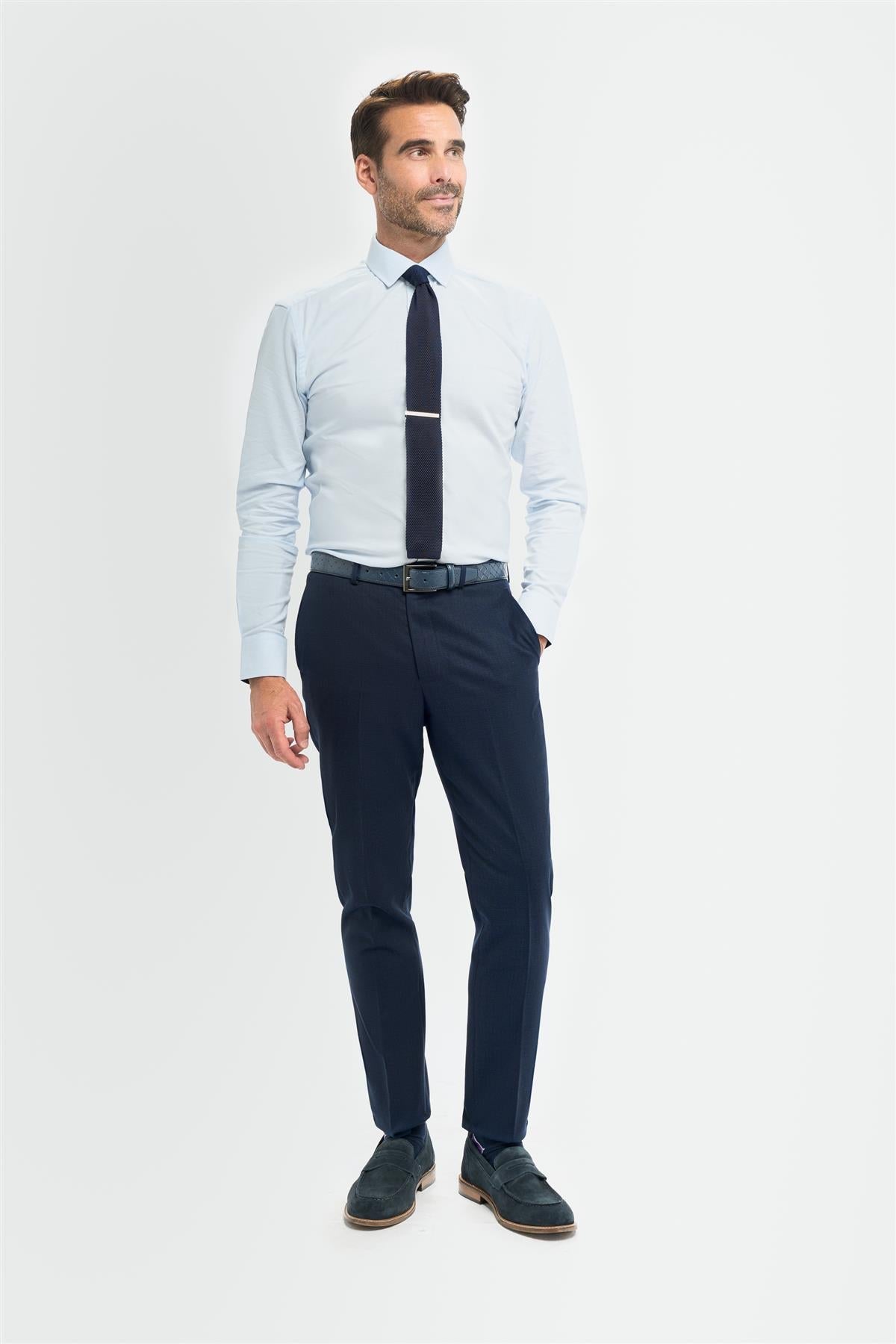 Tropez - Pantalon de costume bleu marine pour homme