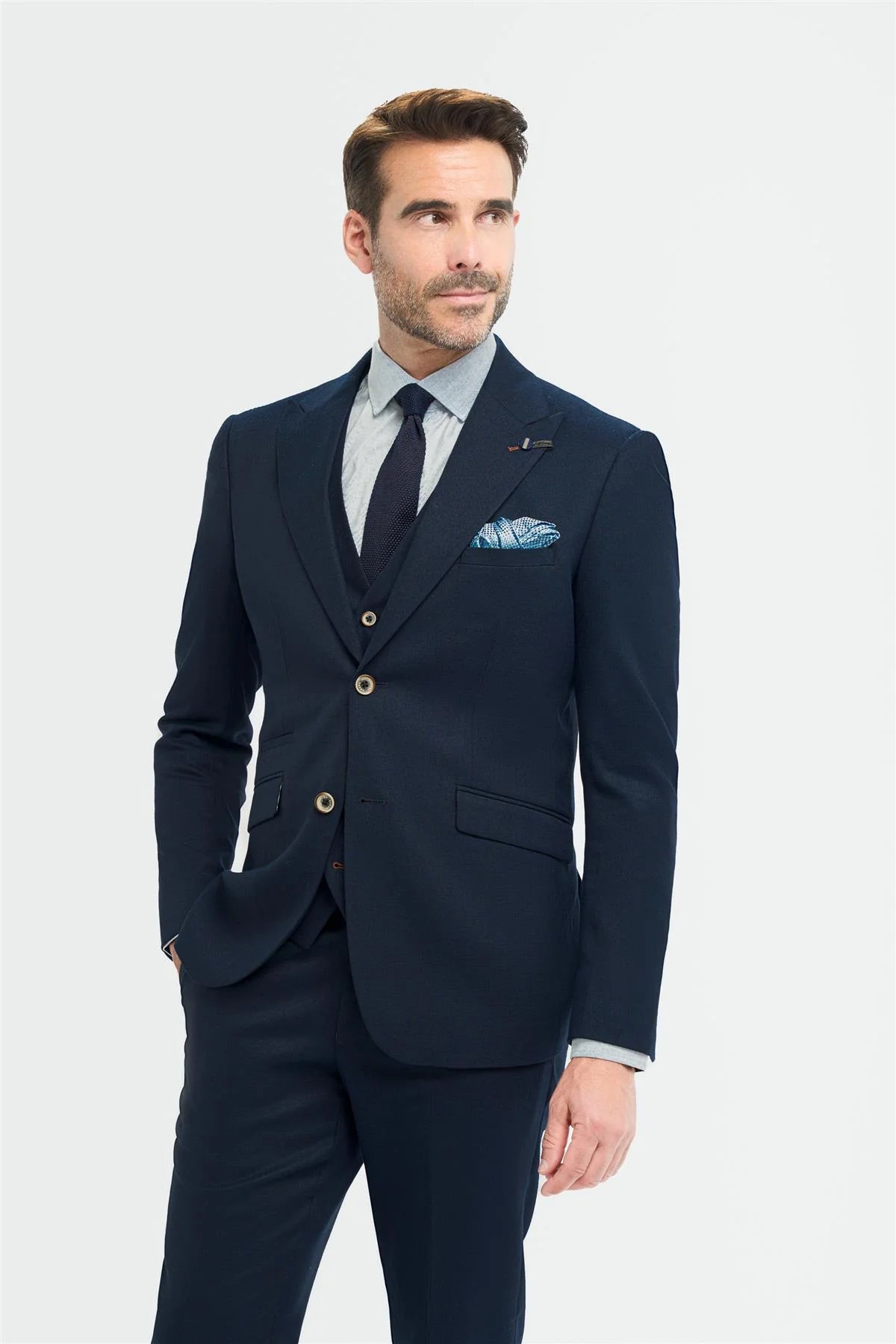 Tropez - Blazer bleu marine pour homme, coupe ajustée