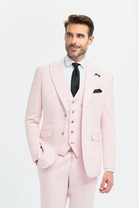 Tropez - Blazer rose pour homme, coupe ajustée