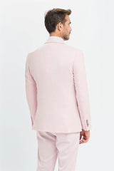 Tropez - Blazer rose pour homme, coupe ajustée