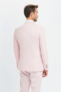 Tropez - Blazer rose pour homme, coupe ajustée