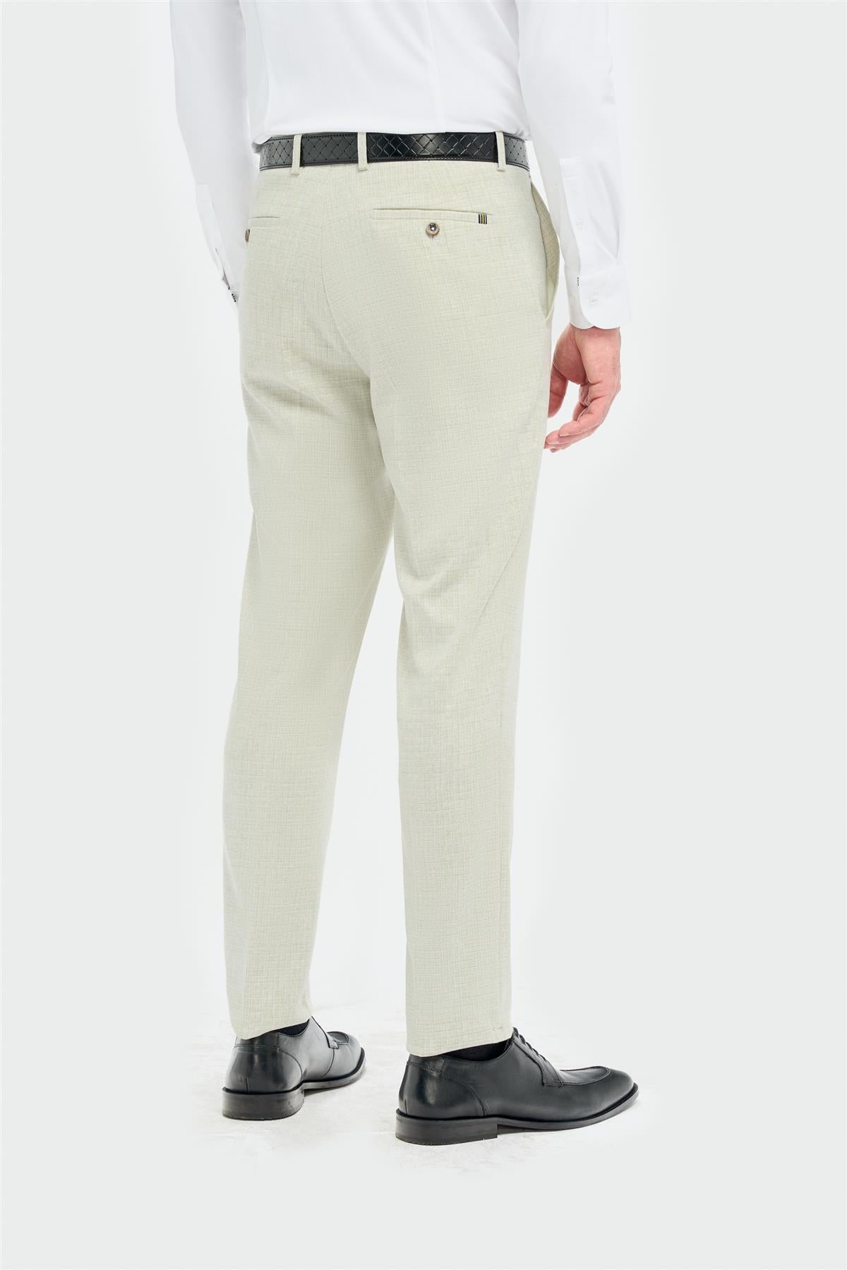 Pantalon habillé vert sauge pour homme Tropez