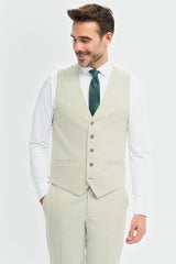 Tropez - Gilet vert sauge pour homme