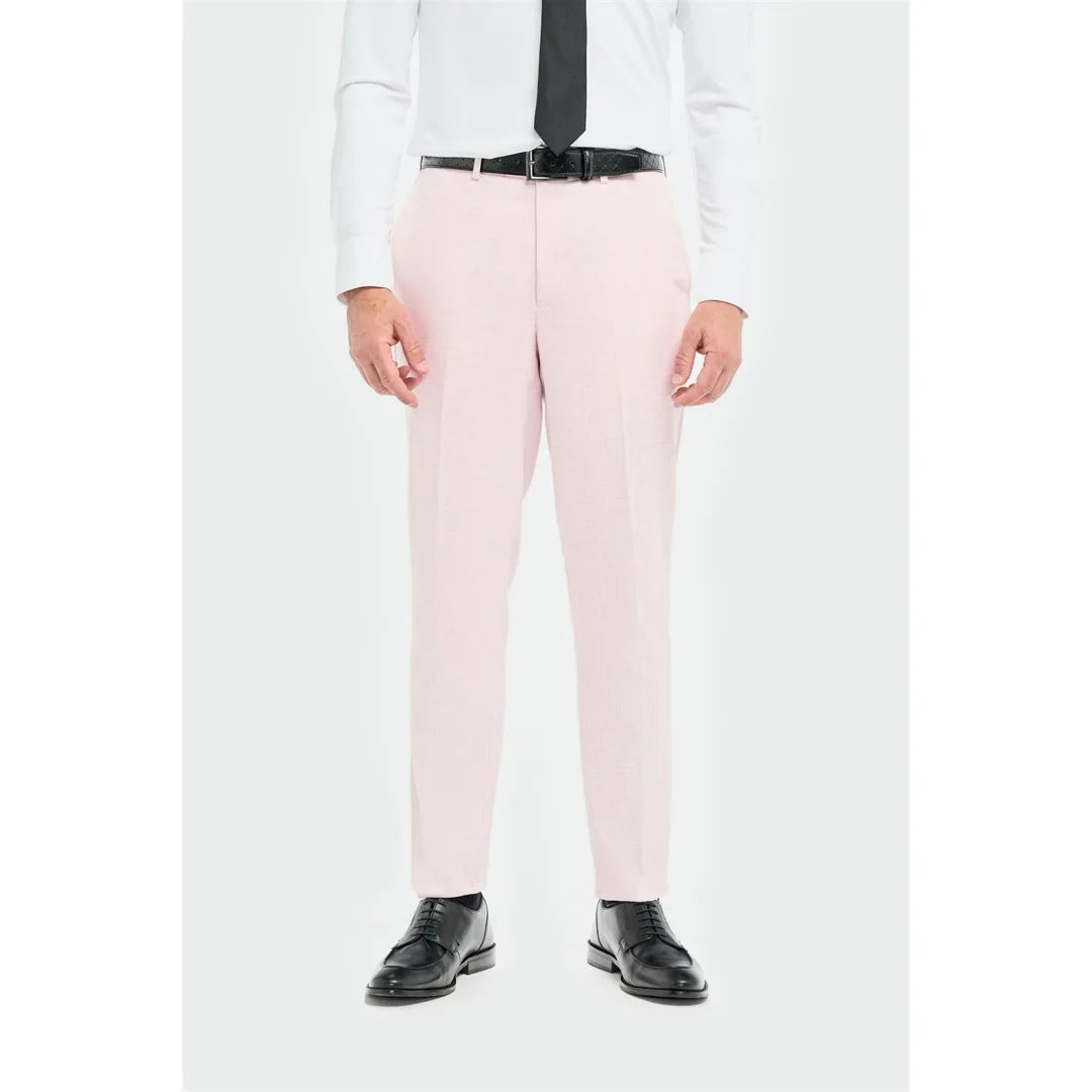 Tropez - Pantalon de costume rose pour homme