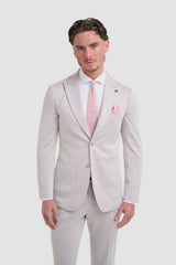 Vasco - Blazer beige à chevrons pour homme