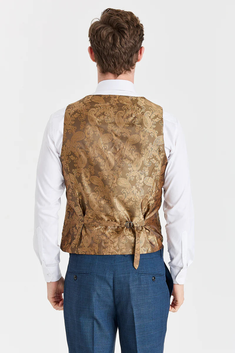 Costume de la marine Viceroy avec gilet contrastant en tweed Harris Brown