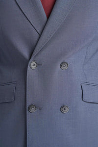 Victorious - Men's Grey Double Breasted Blazer