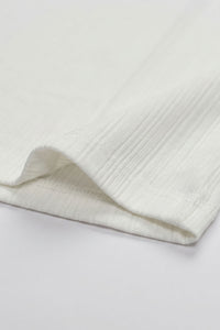 T-shirt classique blanc côtelé pour homme