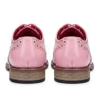 Wolf - Chaussures habillées Richelieu à bout fleuri rose pour homme