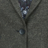 Womens Blazer Suit Wool Tweed Elbow Patch 1920s Vintage Classic Green