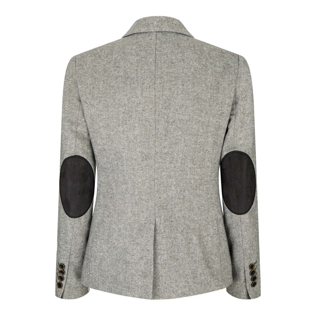 wsn03 - Veste blazer en tweed gris pour femme, écusson Elow, style Peaky des années 1920