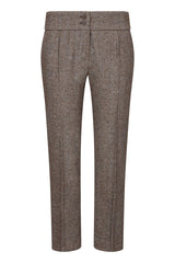 Womens Tweed Trousers 1920s Vintage Blinders Tan Brown Herringbone Tailored Fit