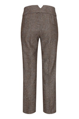 Womens Tweed Trousers 1920s Vintage Blinders Tan Brown Herringbone Tailored Fit