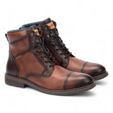 York - Bottines en cuir marron à lacets pour hommes