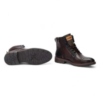 York - Bottines en cuir marron à lacets Olmo pour homme
