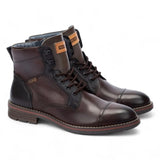 York - Bottines en cuir marron à lacets Olmo pour homme